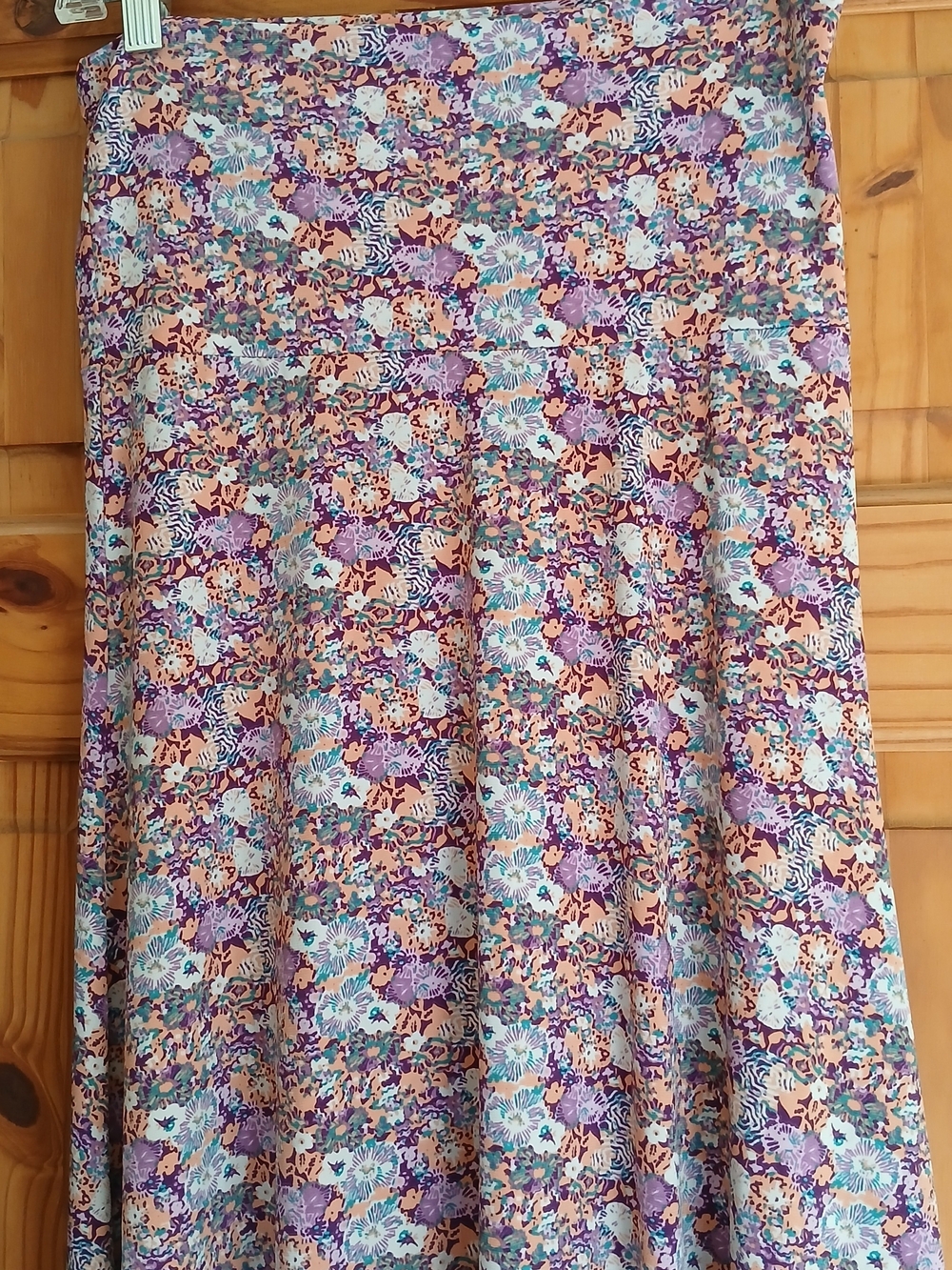 LuLaRoe Floral Maxi Skirt in Purple, Pink, Blue